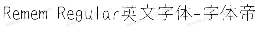 Remem Regular英文字体字体转换